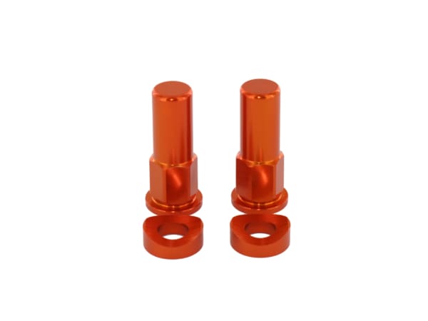 Holeshot, Däcklås mutter + spec bricka, ORANGE