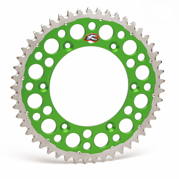 Renthal, Bakdrev, 520, 50, GRÖN, Kawasaki 07-12 KLX450, 19-21 KX450, 06-18 KX450F, 87-08 KX250, 19-21 KX250, 04-18 KX250F, 85-08 KX125, 86-03 KDX200, 97-03 KDX220, 87-03 KX500, Suzuki 04-06 RM-Z250