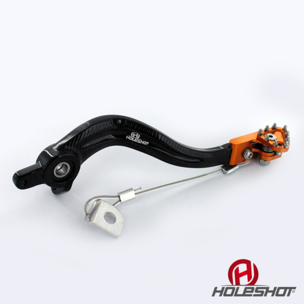 Holeshot, Bromspedal Flex Tip, SVART ORANGE, KTM 04-21 85 SX, Husqvarna 20-21 TC 85, 18-19 TC 85 (17/14)/TC 85 (19/16), GasGas 21 MC 85