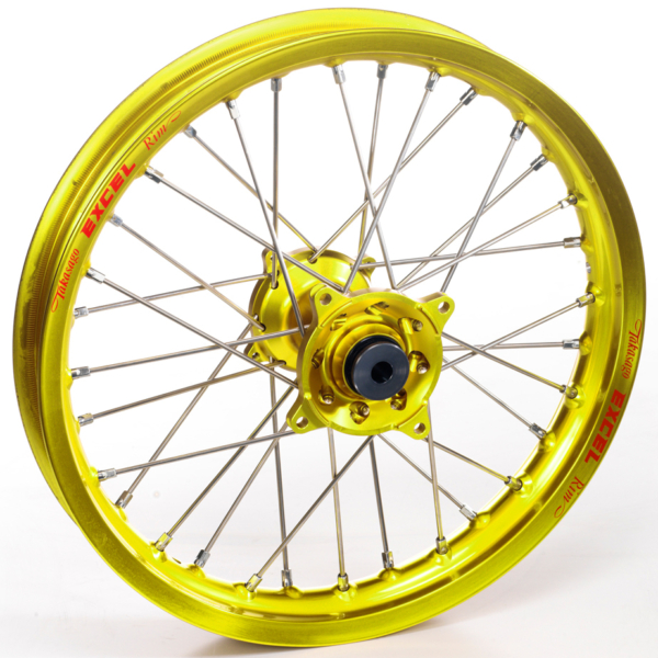 Haan Wheels, Komplett Hjul, 1,60, 21", FRAM, GUL, SHERCO 12-13 450 Enduro Racing/510 SE Racing, 13 450 SE, 14-19 450 SEF, 20-21 450 SEF-R, 04-11 Enduro 4.5i, 12-19 250 SE/300 SE, 14-19 250 SEF/300 SEF, 20-21 250 SEF-R/250 SE-R/300 SEF-R/300 SE-R, 07-11 En