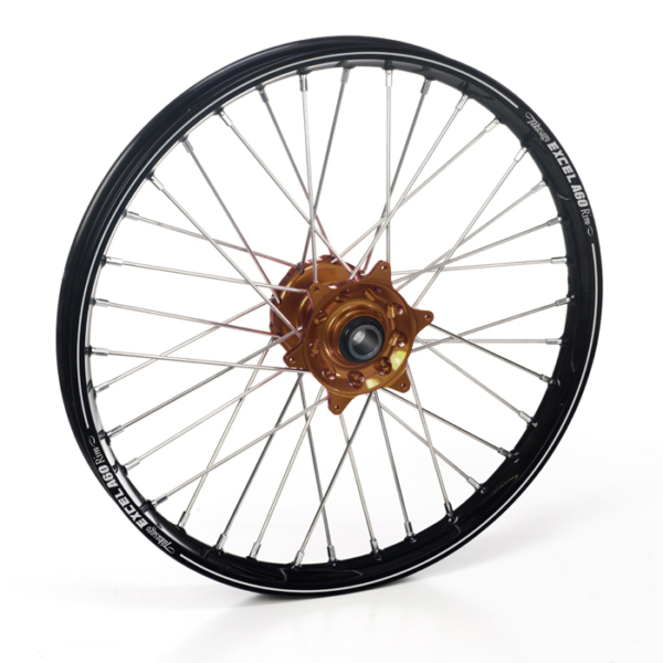 Haan Wheels, Komplett Hjul, 1,60, 21", FRAM, BRONS SVART, Kawasaki 19-21 KX450, 21 KX250