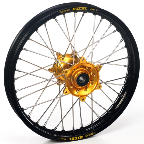 Haan Wheels, Komplett Hjul, 1,6, 14", BAK, SVART GULD, KTM 21 85 SX, Husqvarna 21 TC 85, GasGas 21 MC 85