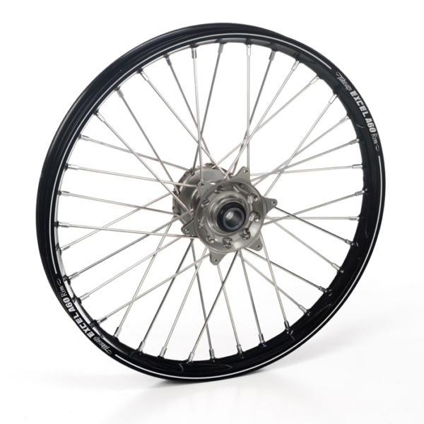 Haan Wheels, Komplett Hjul A60, 1,60, 21", FRAM, SVART GRÅ, Kawasaki 06-18 KX450F, 06-08 KX250, 19-20 KX250, 06-18 KX250F, 06-08 KX125