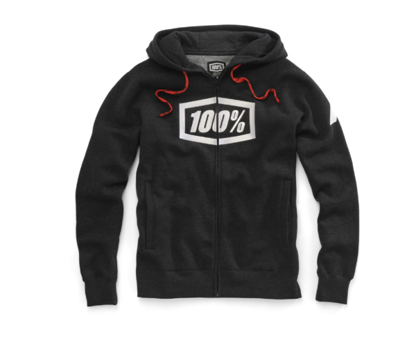 100%, SYNDICATE Zip Hooded Sweatshirt, VUXEN, SVART