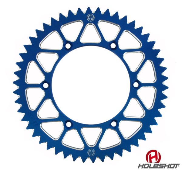 Holeshot, Bakdrev Alu, 520, 48, BLÅ, Yamaha 03-21 WR450F/YZ450F, 16-19 WR250, 01-21 WR250F/YZ250F, 08-20 WR250R, 99-21 YZ250, 99-21 YZ125, 99-00 WR400F, 01-02 WR426F, 99 YZ400F, 00-02 YZ426F