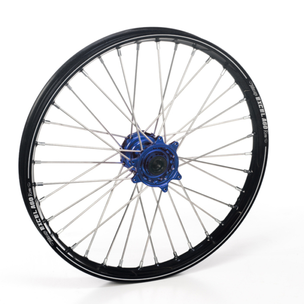 Haan Wheels, Komplett Hjul A60, 1,60, 21", FRAM, SVART BLÅ, Suzuki 05-21 RM-Z450, 07-21 RM-Z250
