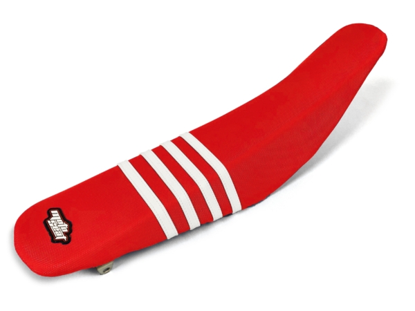 Moto Seat, Överdrag Stripes, VIT RÖD, GasGas 21 MC 85