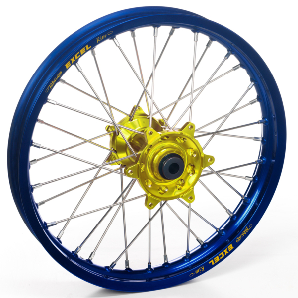 Haan Wheels, Haan Wheels KTM alla mod 13->, HVA TC/FC 16-> Bak, 2,15, 19", BLÅ GUL, KTM 16-21 450 EXC-F, 13-21 450 SX-F, 18-21 250 EXC TPI/300 EXC TPI, 16-17 250 EXC/300 EXC, 16-21 250 EXC-F, 13-21 250 SX/250 SX-F, 16-21 350 EXC-F, 13-21 350 SX-F, 16 125