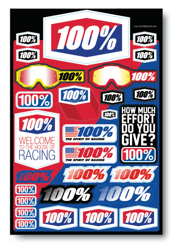 100%, DECAL SHEET 12 x 18