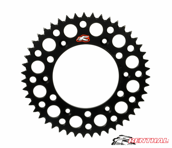 Renthal, Bakdrev, 520, 49, SVART, Yamaha 03-20 WR450F, 03-21 YZ450F, 16-19 WR250, 01-21 WR250F/YZ250F, 08-20 WR250R, 99-21 YZ250, 99-21 YZ125, 99-00 WR400F, 01-02 WR426F, 99 YZ400F, 00-02 YZ426F