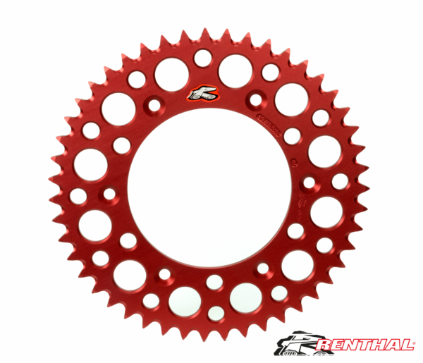 Renthal, Bakdrev, 520, 51, RÖD, Honda 02-21 CRF450R, 05-18 CRF450X, 78-07 CR250R, 04-21 CRF250R, 04-19 CRF250X, 84-04 XR250R, 79-07 CR125R, 87-88 CR500R, 92-01 CR500R, 96-04 XR400R, 87-99 XR600R, 00-16 XR650R, BETA 13-14 RR 450 4T Enduro/RR 400 4T Enduro/