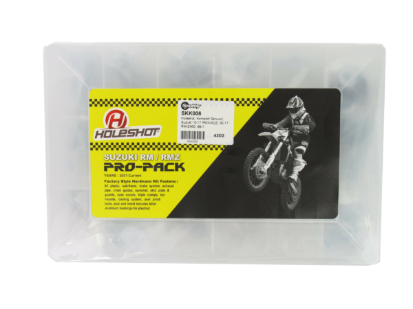 Holeshot, Komplett Skruvkit, Suzuki 10-18 RMX450Z, 05-21 RM-Z450, 99-10 RM250, 04-21 RM-Z250, 99-10 RM125, 02-21 RM85, 00-10 DR-Z400