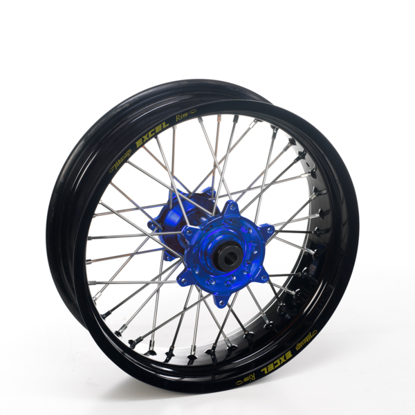 Haan Wheels, Komplett Hjul SM, 3,5, 17", FRAM, SVART BLÅ, KTM 15-21 450 EXC-F/450 SX-F, 18-21 250 EXC TPI/300 EXC TPI, 15-17 250 EXC/300 EXC, 15-21 250 EXC-F/250 SX/250 SX-F, 15-21 350 EXC-F/350 SX-F, 15-16 125 EXC/200 EXC/500 EXC/690 Enduro R, 15-21 125