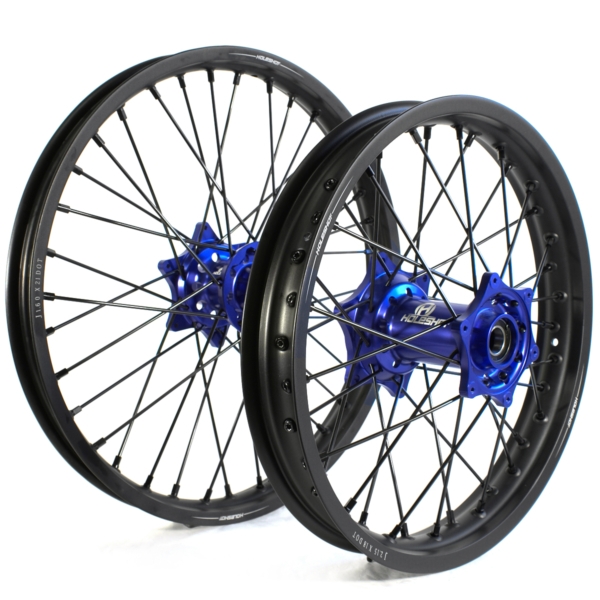 Holeshot, Komplett Hjulset, 2,15/1,60, 19/21", BAK FRAM, MATT SVART BLÅ, KTM 15-21 450 SX-F, 15-21 250 SX/250 SX-F, 15-21 350 SX-F, 15-21 125 SX/150 SX, Husqvarna 16-21 FC 450, 16-21 FC 250/TC 250, 16-20 FC 350, 16-21 TC 125, 17-19 TC 300, GasGas 21 MC 45