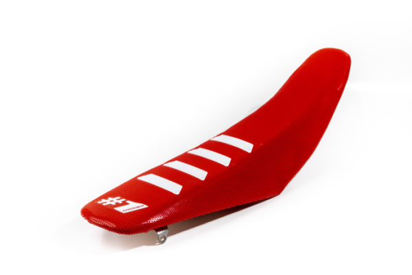 ONEGRIPPER Seat Cover - RIBBED - RED white