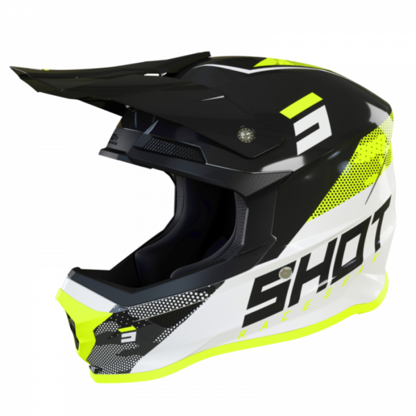 SHOT, HJÄLM FURIOUS CAMO NEON YELLOW GLOSSY, VUXEN