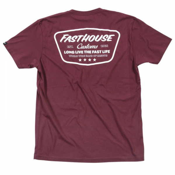 FASTHOUSE, CREST TEE, MAROON, VUXEN