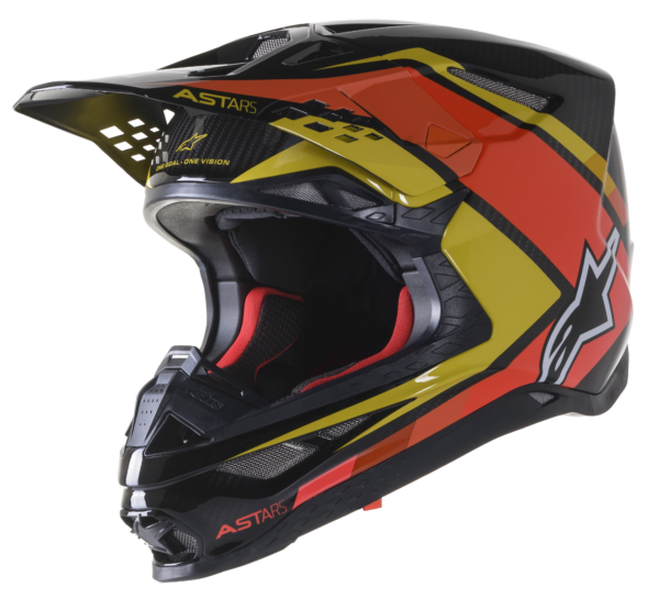 ALPINESTARS HJÄLM SM10 CARB BLACK/YELLOW/ORANGE