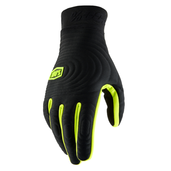 100%, BRISKER XTREME Handskar Black/Fluo Yellow, VUXEN, L