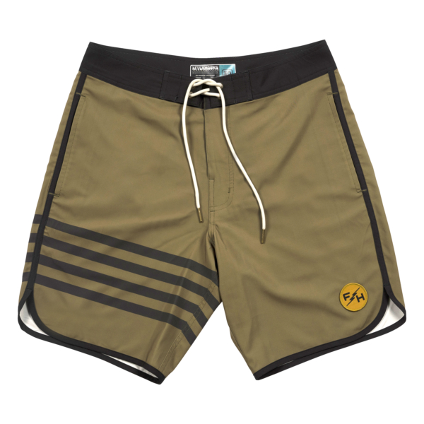 Fasthouse, Bomber 18" Boardshort, Olive, VUXEN, 34