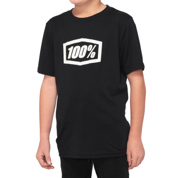 100%, ICON Tee-shirt, BARN, S, SVART