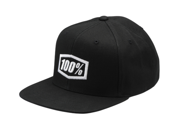 100%, ESSENTIAL Snapback Hat, VUXEN, SVART