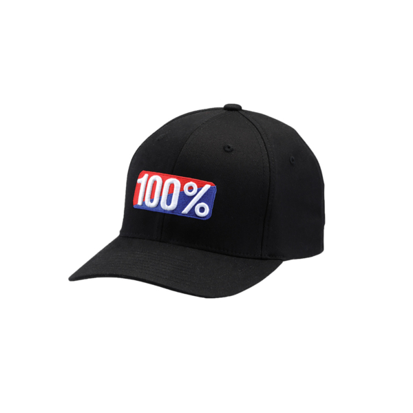 100%, CLASSIC Flexfit Cap, VUXEN, S M, SVART