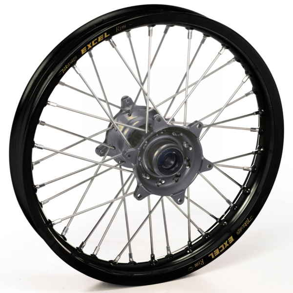 Haan Wheels, Komplett Hjul, 2,15, 19", BAK, SVART GRÅ, Honda 13-25 CRF450R, 14-25 CRF250R, 19 CRF250X