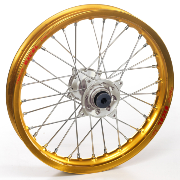 Haan Wheels, Komplett Hjul, 1,60, 21", FRAM, SILVER GULD, Kawasaki 19-24 KX450, 21-24 KX250