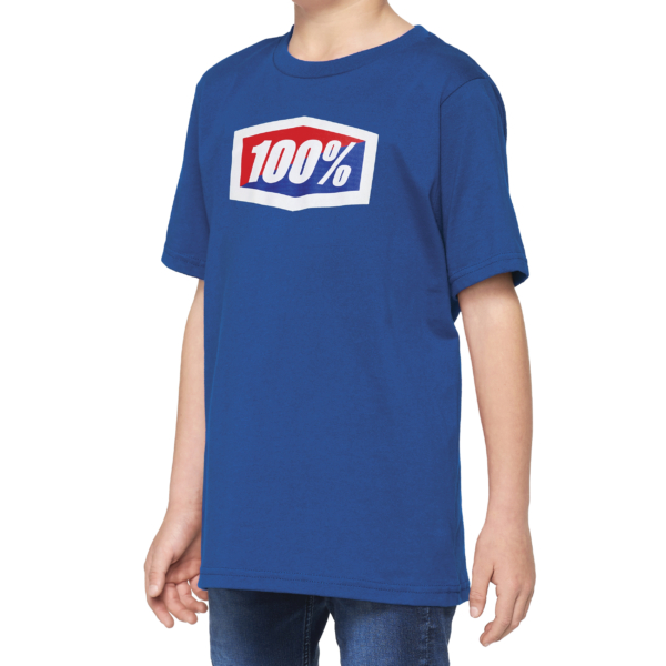 100%, OFFICIAL Youth T-Shirt Blue , BARN, L, BLÅ