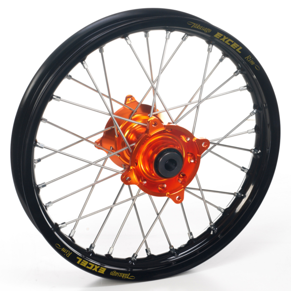 Haan Wheels, Komplett Hjul, 2,15, 19", BAK, SVART ORANGE, KTM 23-25 450 SX-F, 23-25 250 SX/250 SX-F, 23-25 350 SX-F, 23-25 125 SX/300 SX, 25 150 SX, Husqvarna 23-24 FC 450, 23-24 FC 250/TC 250, 23-24 FC 350, 23-24 TC 125, GasGas 24 MC 450F, 24 MC 250/MC 2