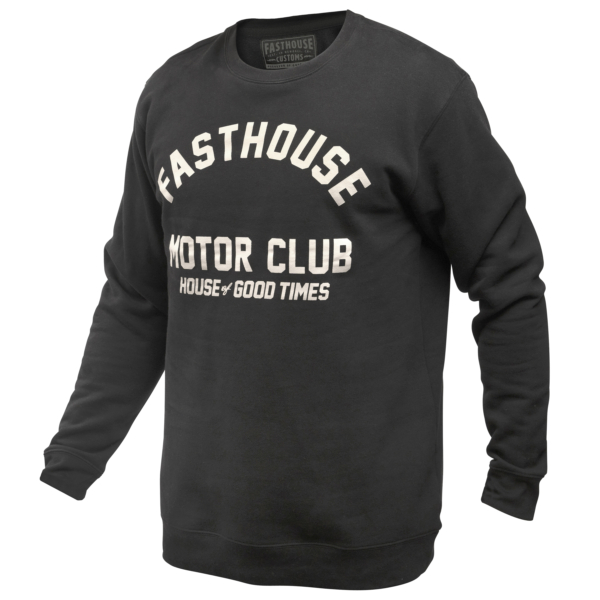 Fasthouse, Brigade Crew Neck Pullover, Black, VUXEN, XL