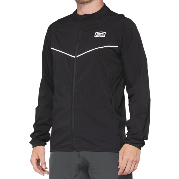 100%, CORRIDOR Stretch Windbreaker Black, VUXEN, M