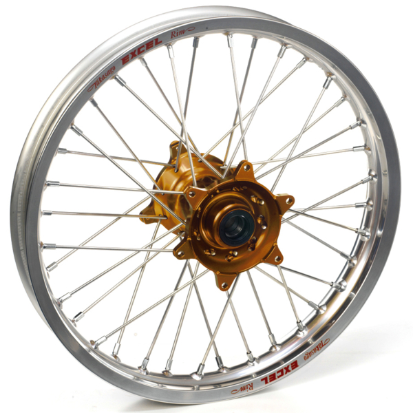 Haan Wheels, Komplett Hjul, 2,15, 19", BAK, BRONS SILVER, Kawasaki 19-24 KX450, 06-18 KX450F, 03-08 KX250, 19-24 KX250, 04-18 KX250F, 03-08 KX125