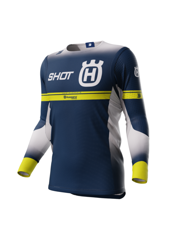 Shot, TRÖJA AEROLITE HUSQVARNA LIMITED EDITION 2025, VUXEN, M, VIT BLÅ GUL