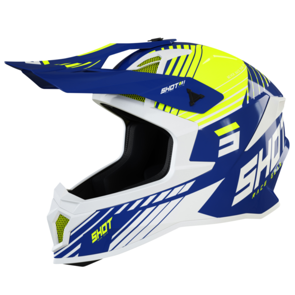 Shot, HJÄLM LITE FURY NAVY NEON YELLOW GLOSSY, VUXEN, M